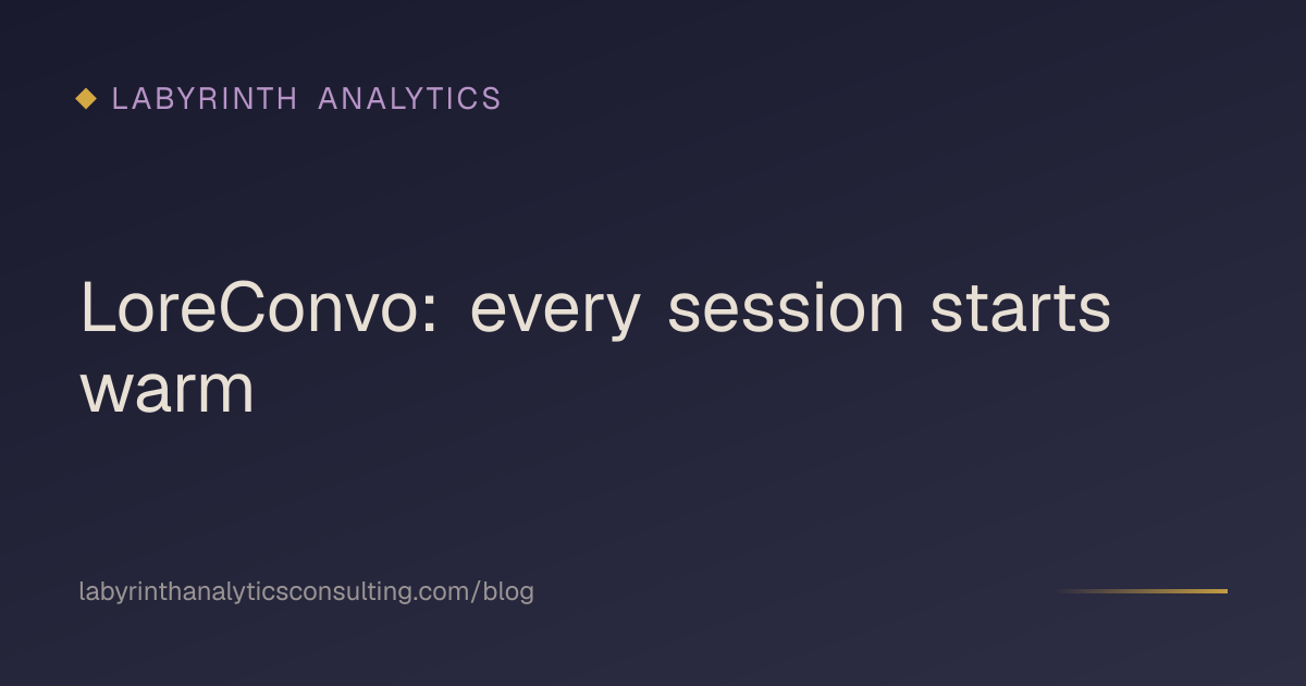 LoreConvo: every session starts warm